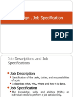 Job Design Job Description