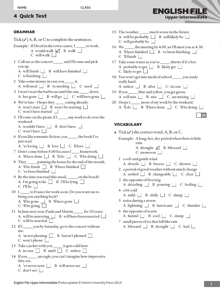 English File Upper Intermediate Odpowiedzi