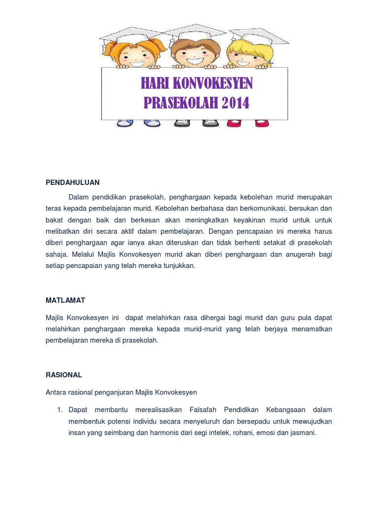 Kertas Kerja Konvokesyen Prasekolah - dojoaki