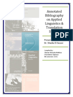 Annotated Bibliography On Applied Linguistics 2016