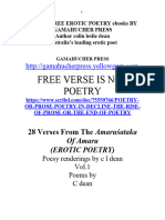 List of  FREE Erotic Poetry Books by Gamahucher Press