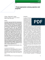 A Comparison of Frost Expression Among Species and Life Stages of Drosophila