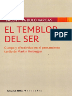 Bulo Vargas Valentina - El Temblor Del Ser - Cuerpo Y Afectividad en El Pensamiento Tardio de Martin Heidegger PDF