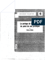 Le Partage de La Palestine Du Point de Vue Juridique PDF