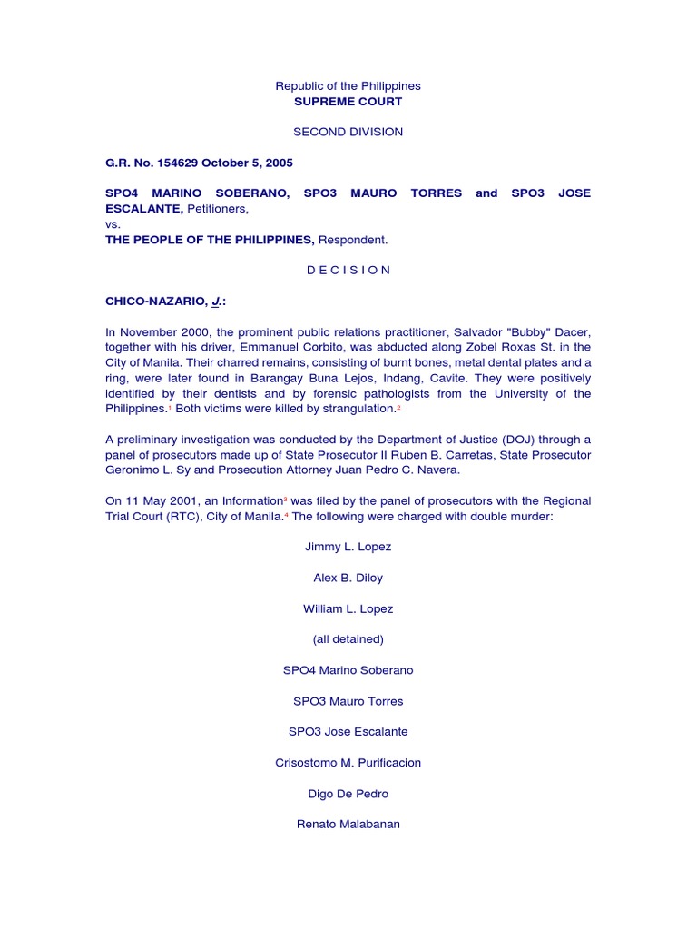 Dacer-Corbito Double Murder Case Ruling | PDF | Criminal Procedure In ...
