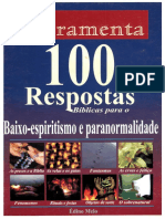 100 Respostas Bíblicas para BAIXO-ESPIRITISMO e PARANORMALIDADE - Édino Melo - FERRAMENTA PDF