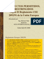 Productos Permitidos y Restringidos Segun CEE