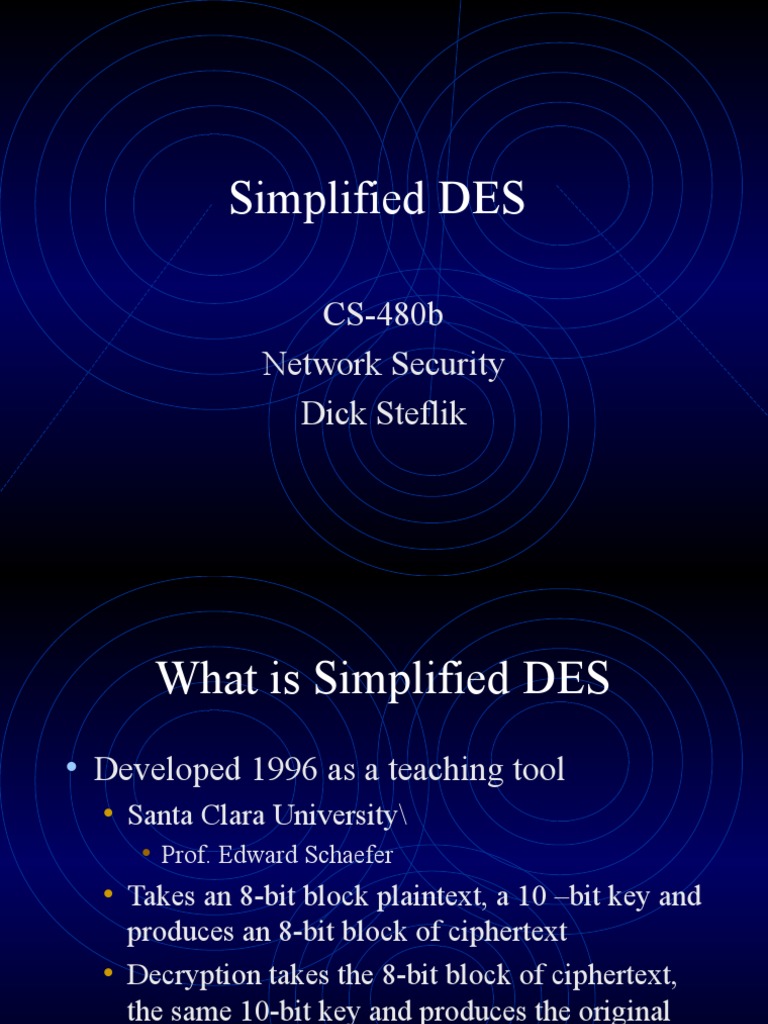 Simplified DES Overview and Functions | PDF | Encryption | Cryptography