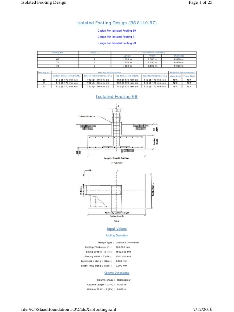 Footing XML PDF | PDF | Strength Of Materials | Soil Mechanics