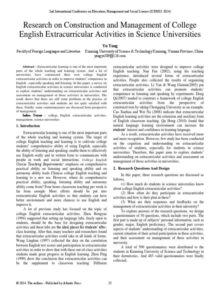 Research On Construction and Management of College English ...