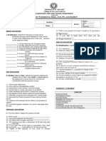 Review Worksheet in Music, Arts, PE, and Health 9 Name: Section: Score: Teacher: Date