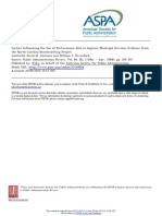 001-Ammons 2008 Factors Influencing The Use of Performance Data To Improve Municipal Services-Evidence From The North Carolina