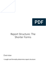 Ch-8; Report Structure the Shorter Form