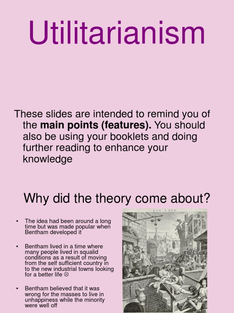 Utilitarianism Revision Utilitarianism John Stuart Mill