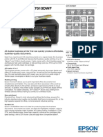 Epson Workforce WF-7610DWF A3 4-In-1 Wireless Inkjet Printer Datasheet