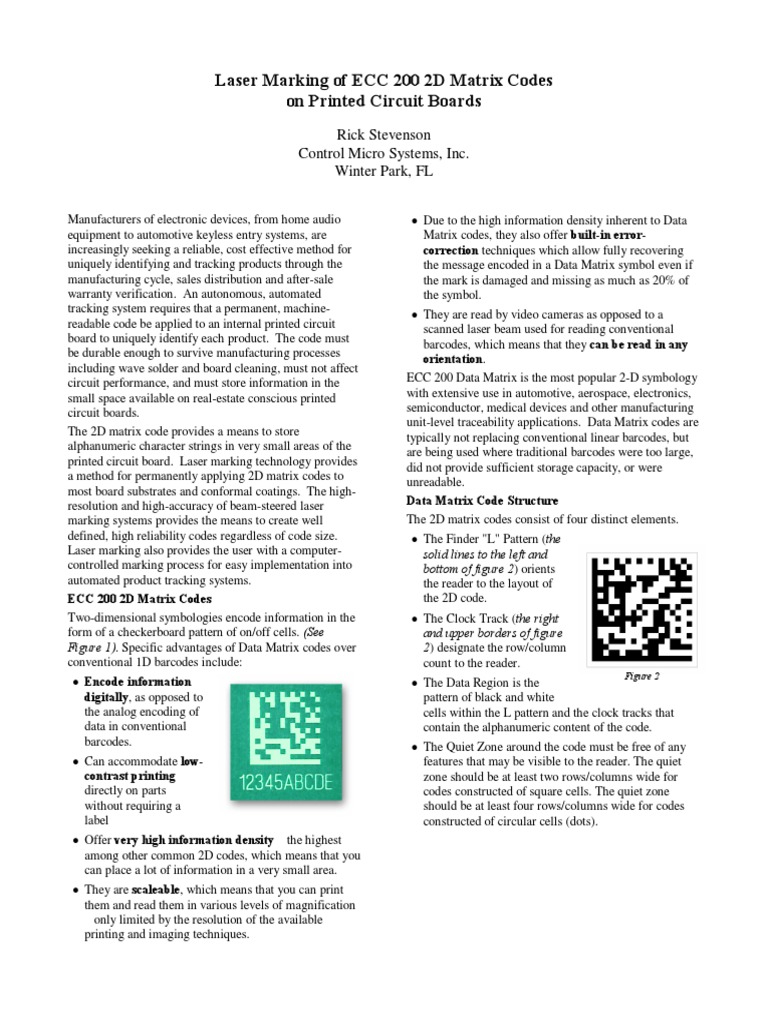Laser Marking for PCB Tracking | PDF | Barcode | Printed Circuit Board