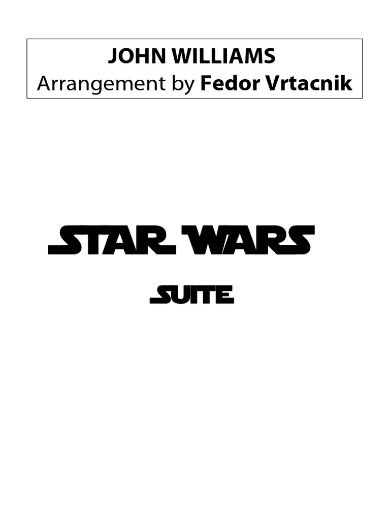 Star Wars Suite Pdf Full Orchestra Score Pdf Musical Instruments