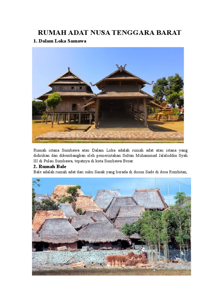 41 Gambar Rumah Adat Nusa Tenggara Barat HD Terbaru