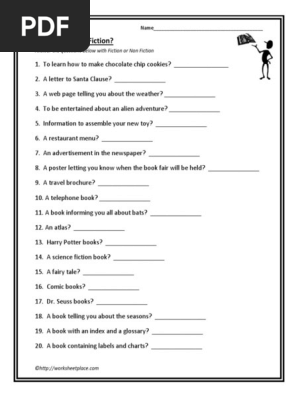 Fiction or Nonfiction Worksheet