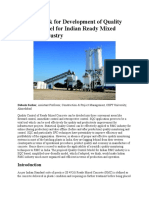 A Framework for Development of Quality Control Model for Indian Ready Mixed Concrete Industry