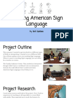 Junior Projects-Teaching American Sign Language