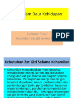 Kebutuhan Zat Gizi Selama Kehamilan Gizi Dalam Daur Kehidupan