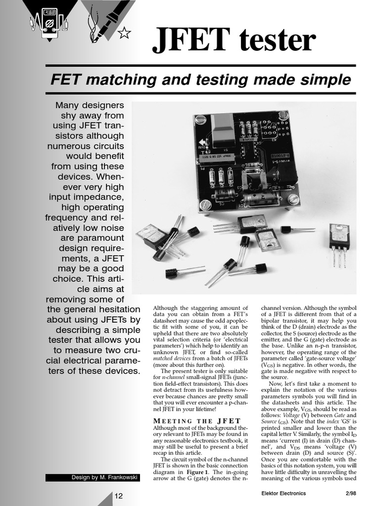 JFET Tester Field Effect Transistor Transistor