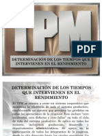 TPM-DETERMINACIÓN DE LOS TIEMPOS QUE INTERVIENEN EN EL RENDIMIENTO
