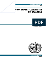 Who Expert Committee On Malaria: Twentieth Report