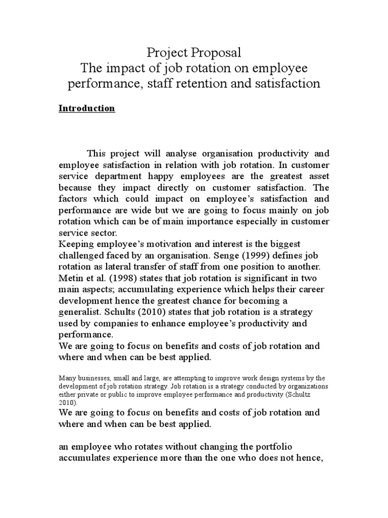 Job Rotation's Impact on Employee Performance | PDF | Employment ...