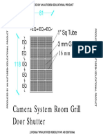 Camera System Room Grill Door Shutter: 1" SQ Tube 3 MM G.I Hole Sheet
