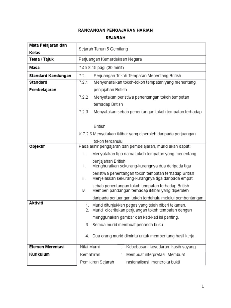 1 Rph Tahun 5 Kedatangan Kuasa Luar Pdf