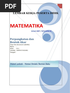 Contoh Soal Notasi Ilmiah Bentuk Baku Blog The ly Way To Fly