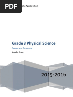 8th Grade Physical Science Scope and Sequence