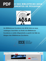 Catálogo das Bibliotecas AESA-procedimentos de pesquisa