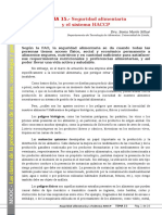 Tema 15. Seguridad Alimentaria y El Sistema APPCC