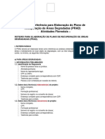 Termo de ReferEncia para ElaboraCAo Do Plano de RecuperaCAo de Areas Degradadas Prad