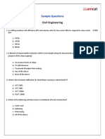 Sample Questions: Civil Engineering