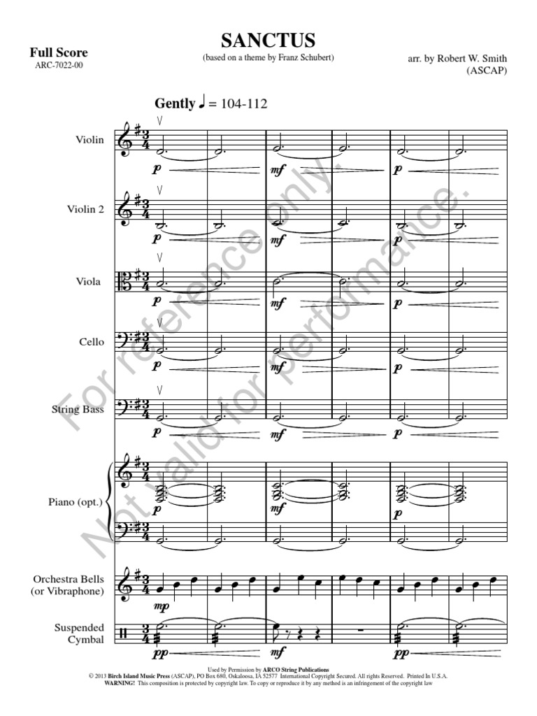 Sanctus PDF | PDF | String Instruments | Friction Musical Instruments