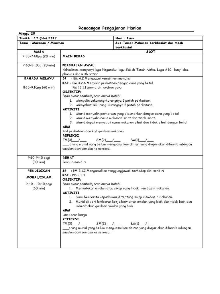 Rph Prasekolah Pdf