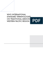 WHO International Standard Terminology on Traditional Medicine in Western Pacific Region