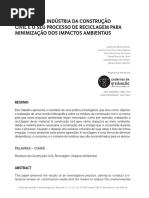 RESÍDUOS DA INDÚSTRIA DA CONSTRUÇÃO CIVIL E O SEU PROCESSO DE RECICLAGEM PARA MINIMIZAÇÃO DOS IMPACTOS AMBIENTAIS