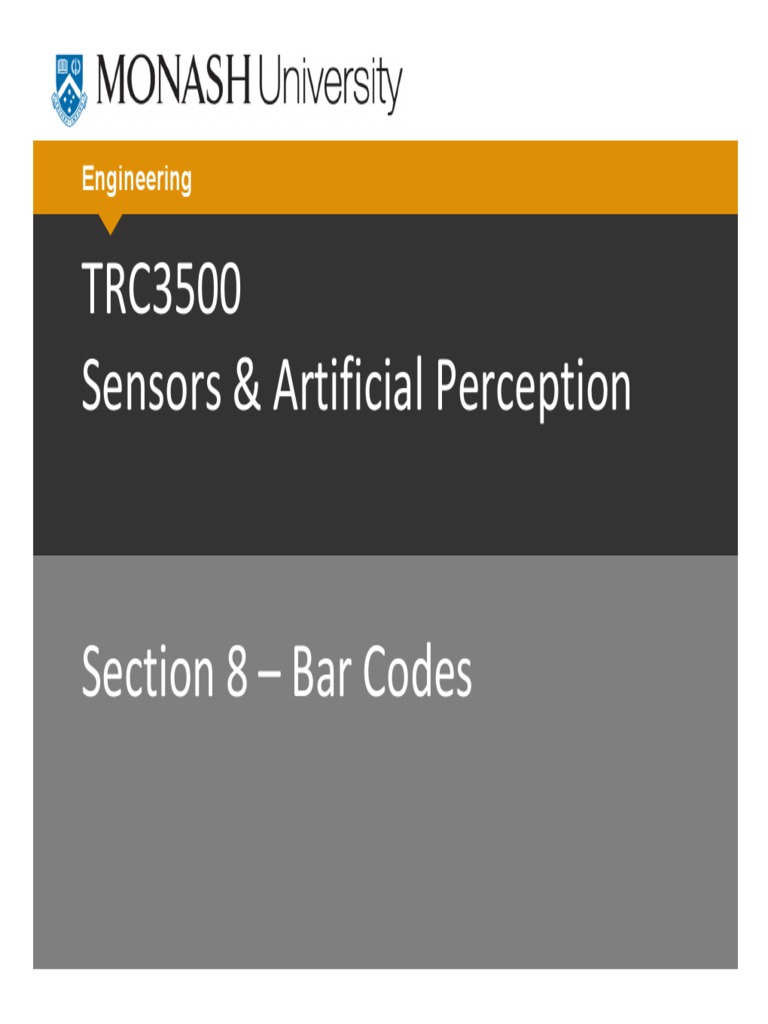 TRC3500 Section 08 - Bar Codes | Download Free PDF | Barcode ...