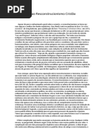 Introdução Ao Resconstrucionismo Cristão