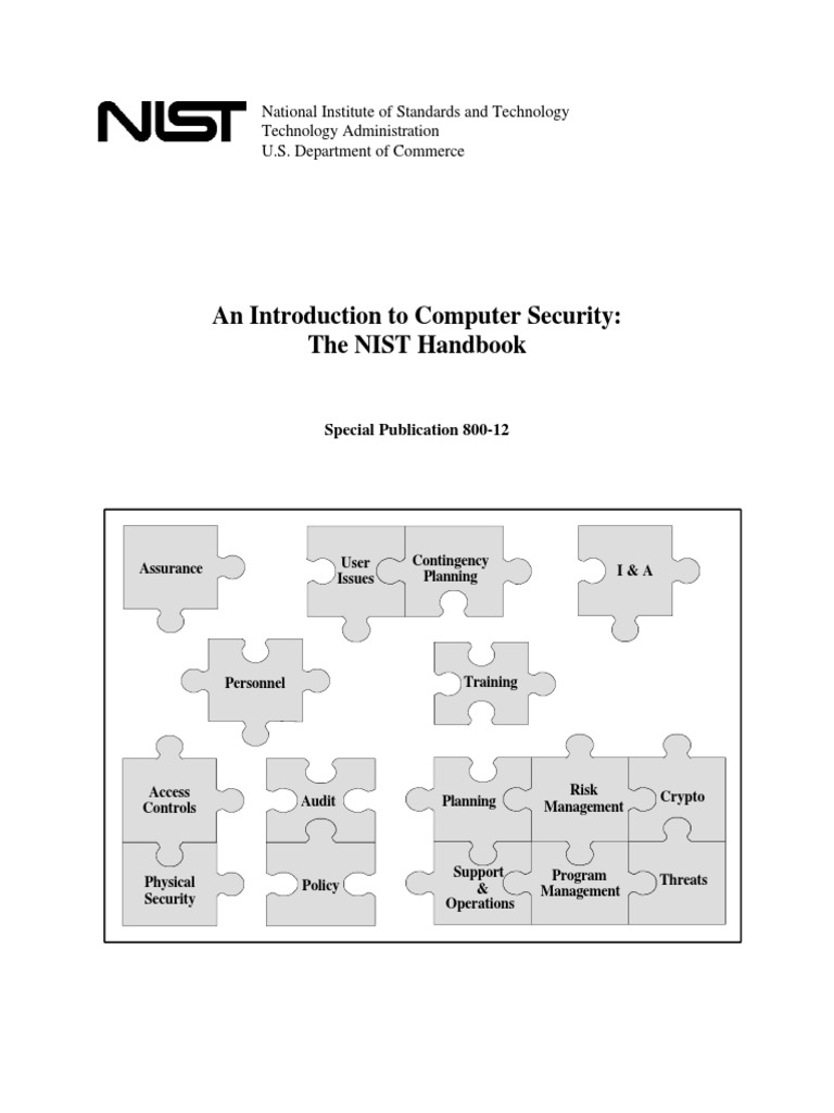 An Introduction To Computer Security - NIST Handbook PDF | PDF ...