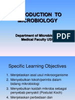 Introduction To Microbiology: Department of Microbiology Medical Faculty USU