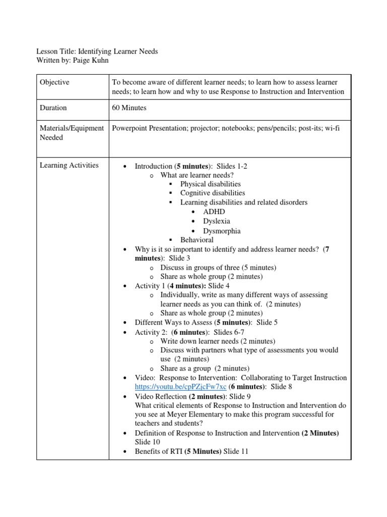 Minutes) : Slide 3 | PDF | Learning Disability | Teaching