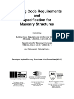 Building Code Requirements for Masonry Structures