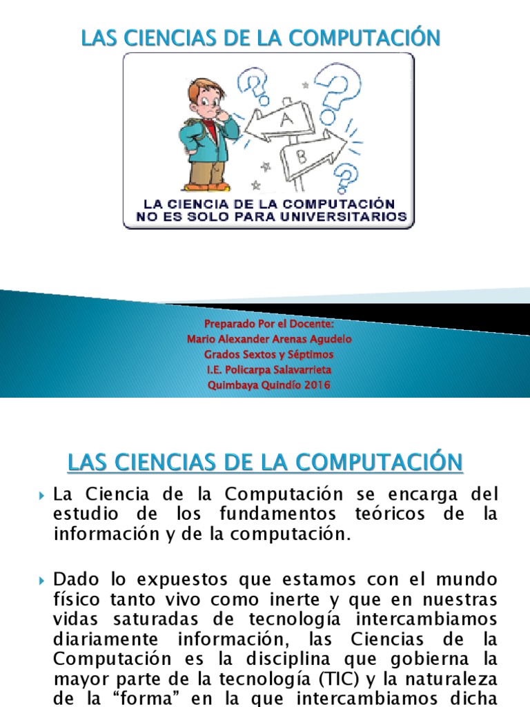 Importancia de las Ciencias de la Computación | PDF | Ciencias de la ...
