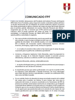 Comunicado FPF sobre la cancha del Nacional